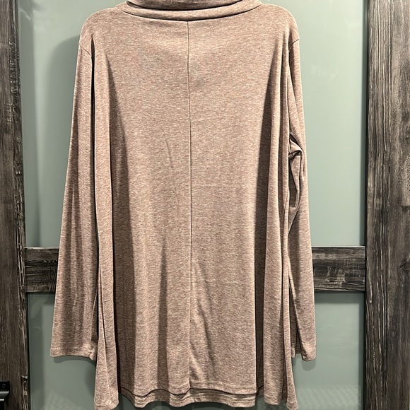 Bluetime - Cowl Neck Long Sleeve Tunic Top Casual Loose Pullover Shirt size XL - Picture 3 of 5